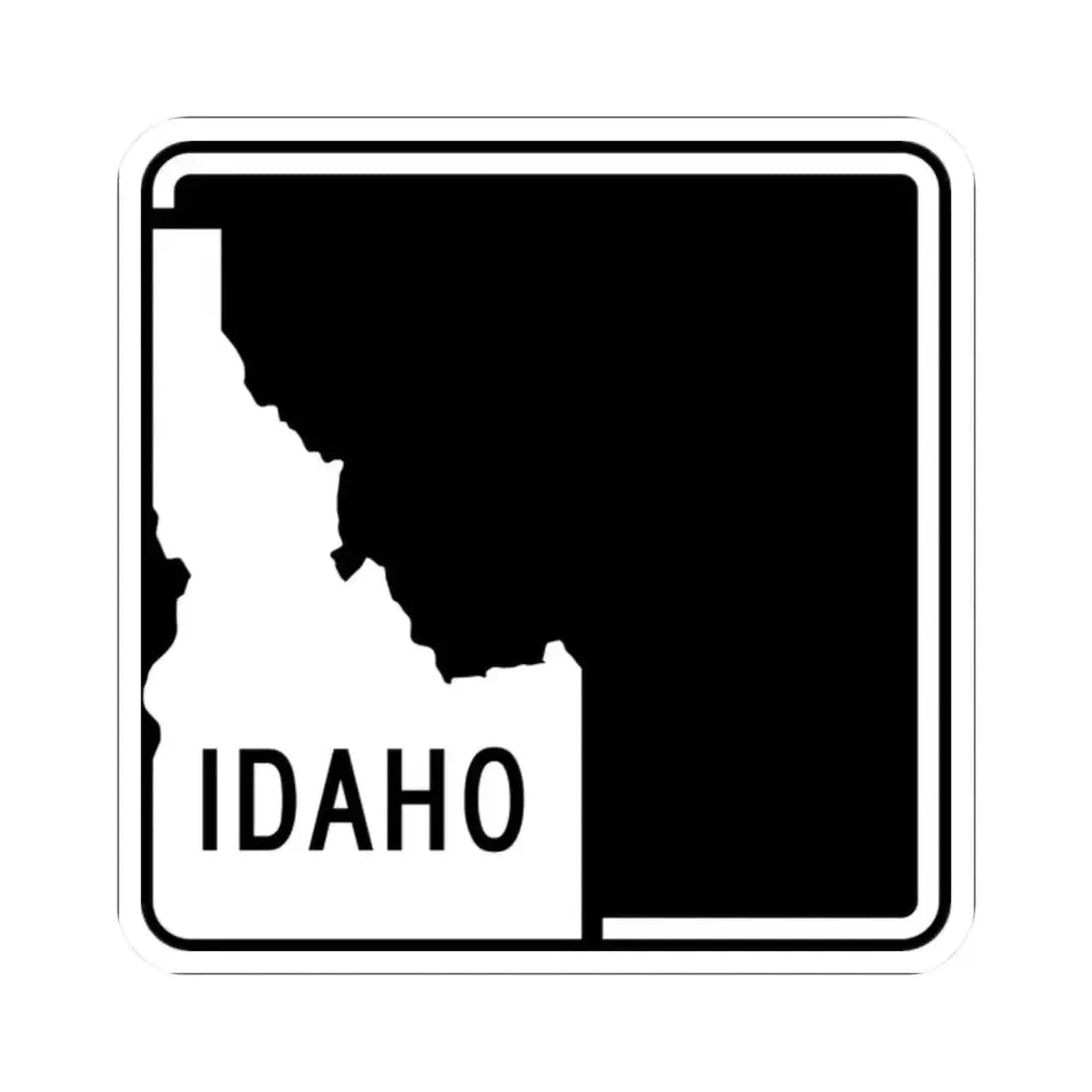 ID-blank (Idaho) (Road Sign) STICKER Vinyl Kiss-Cut Decal 2 Inch White - The Sticker Space