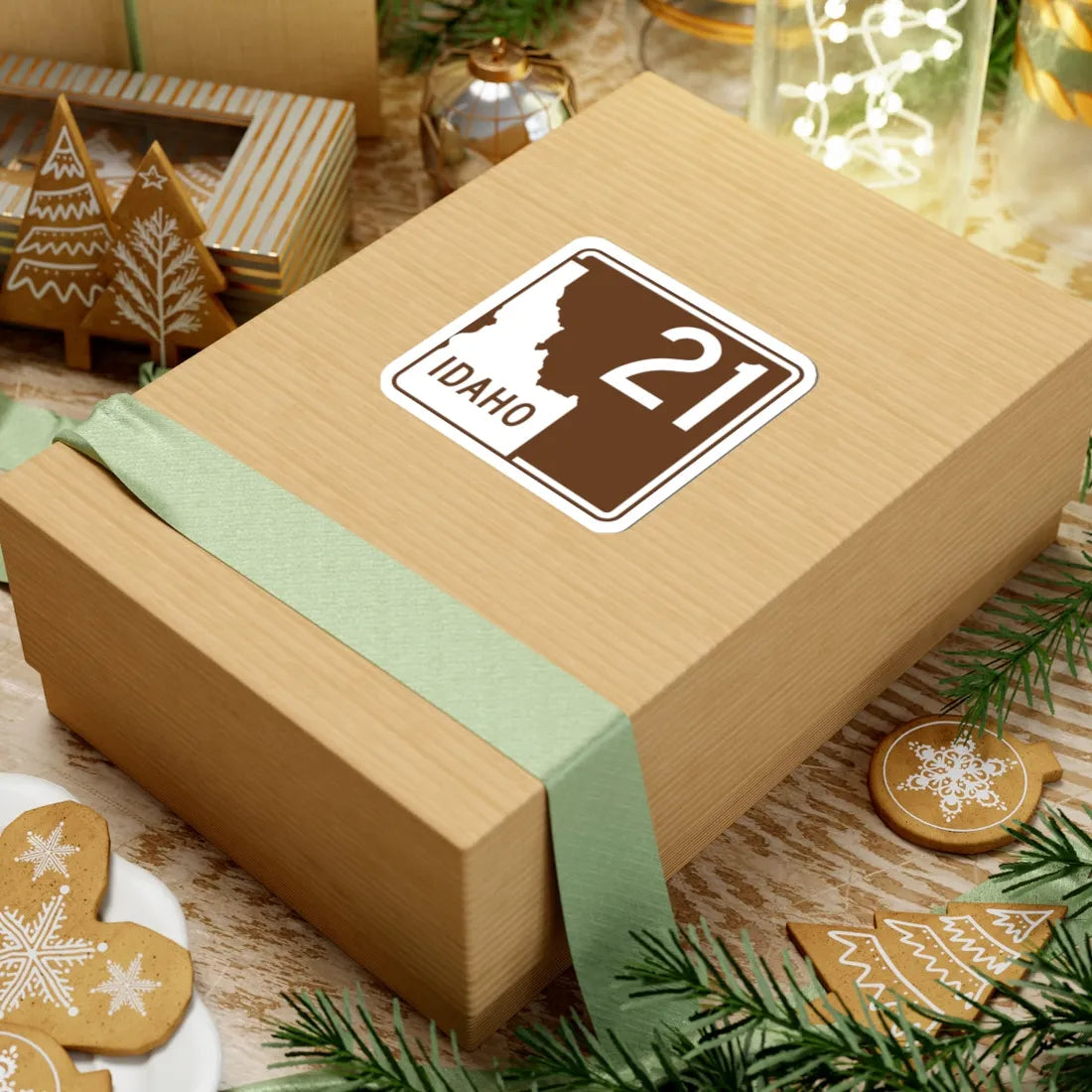 ID-Scenic-21 (Idaho) (Road Sign) STICKER Vinyl Kiss-Cut Decal - The Sticker Space