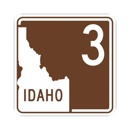 ID-Scenic-3 (Idaho) (Road Sign) STICKER Vinyl Kiss-Cut Decal 2 Inch White - The Sticker Space