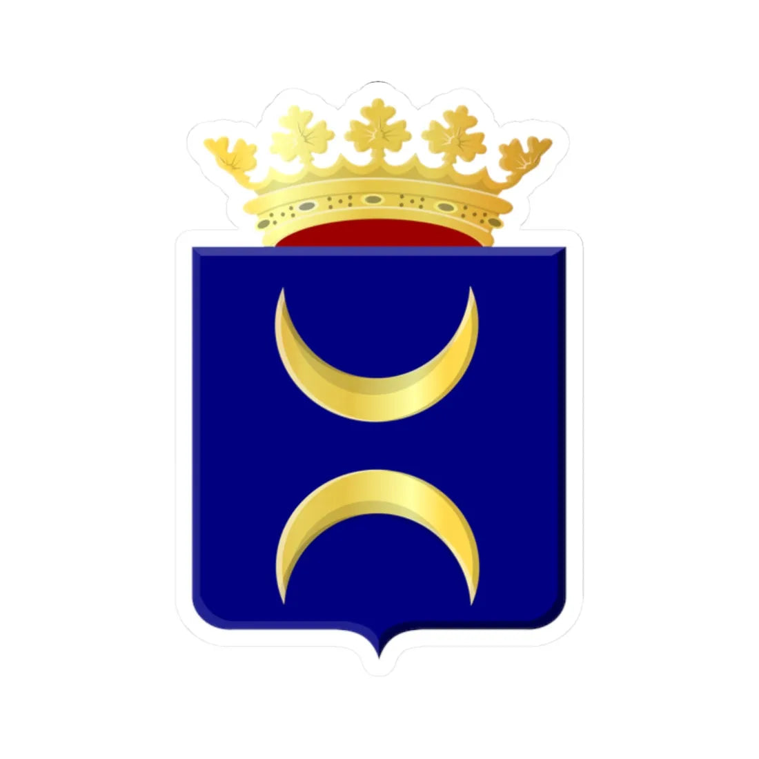 Idaarderadeel wapen (Netherlands) (Coat of Arms) STICKER Vinyl Kiss-Cut Decal 2 Inch White - The Sticker Space
