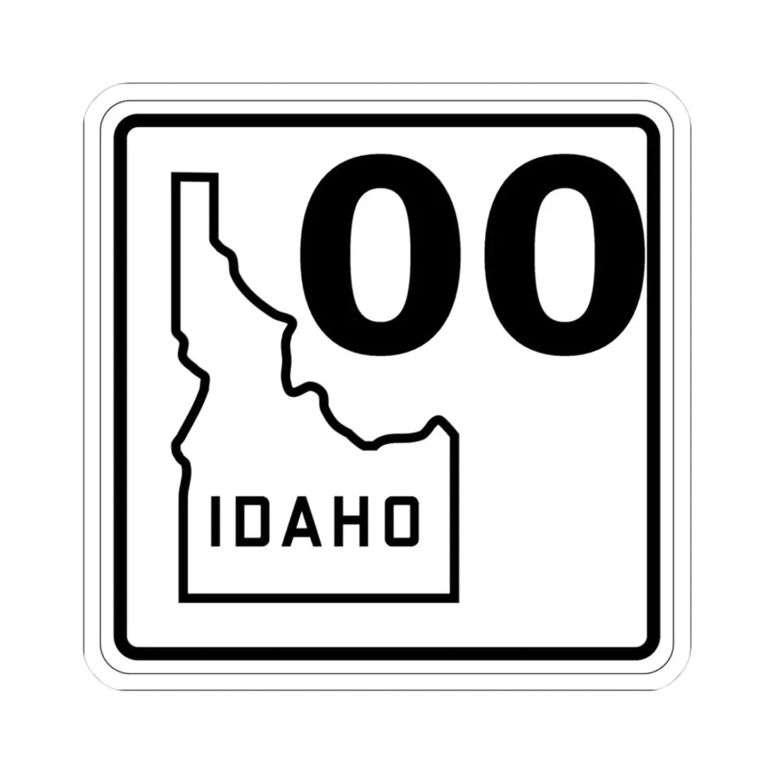 Idaho 00 1930 (Idaho) (Road Sign) STICKER Vinyl Kiss-Cut Decal 3 Inch White - The Sticker Space