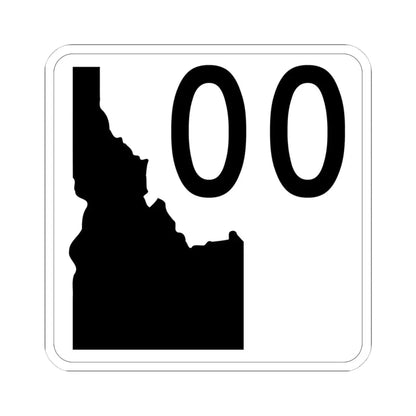 Idaho 00 template (Idaho) (Road Sign) STICKER Vinyl Kiss-Cut Decal 4 Inch White - The Sticker Space
