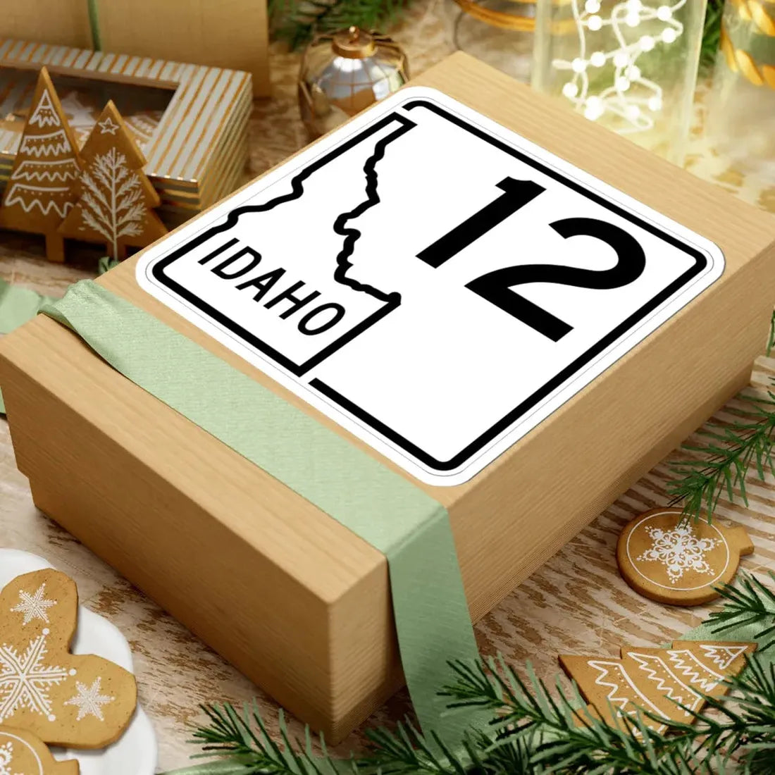 Idaho 12 1955 (Idaho) (Road Sign) STICKER Vinyl Kiss-Cut Decal - The Sticker Space