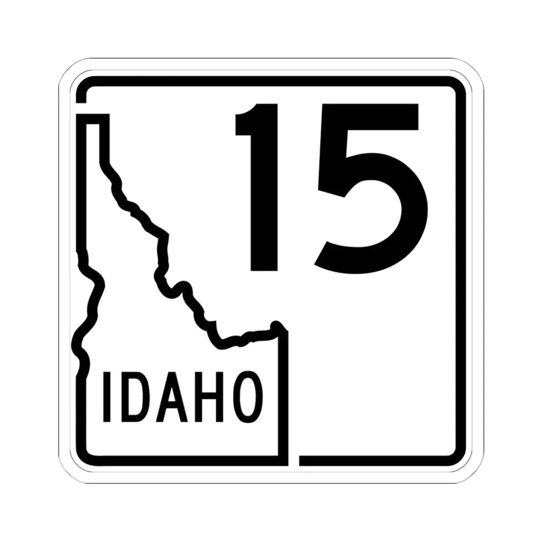 Idaho 15 1955 (Idaho) (Road Sign) STICKER Vinyl Kiss-Cut Decal 6 Inch White - The Sticker Space