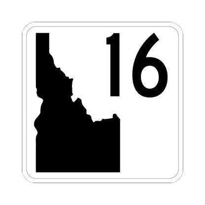 Idaho 16 (Idaho) (Road Sign) STICKER Vinyl Kiss-Cut Decal 6 Inch White - The Sticker Space