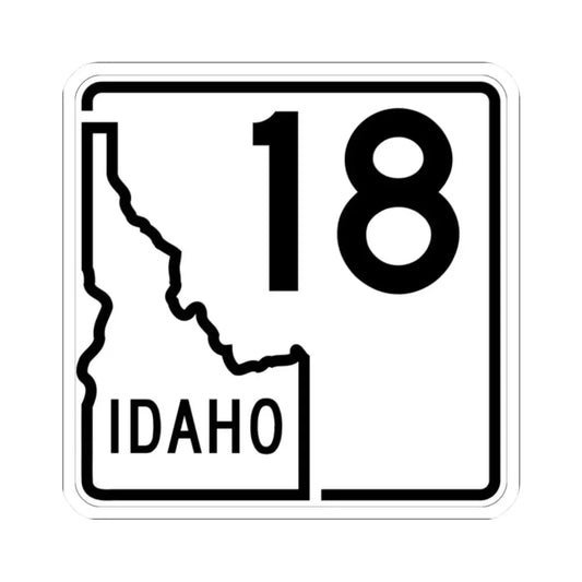 Idaho 18 1955 (Idaho) (Road Sign) STICKER Vinyl Kiss-Cut Decal 2 Inch White - The Sticker Space