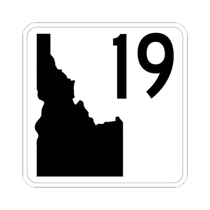 Idaho 19 (Idaho) (Road Sign) STICKER Vinyl Kiss-Cut Decal 6 Inch White - The Sticker Space