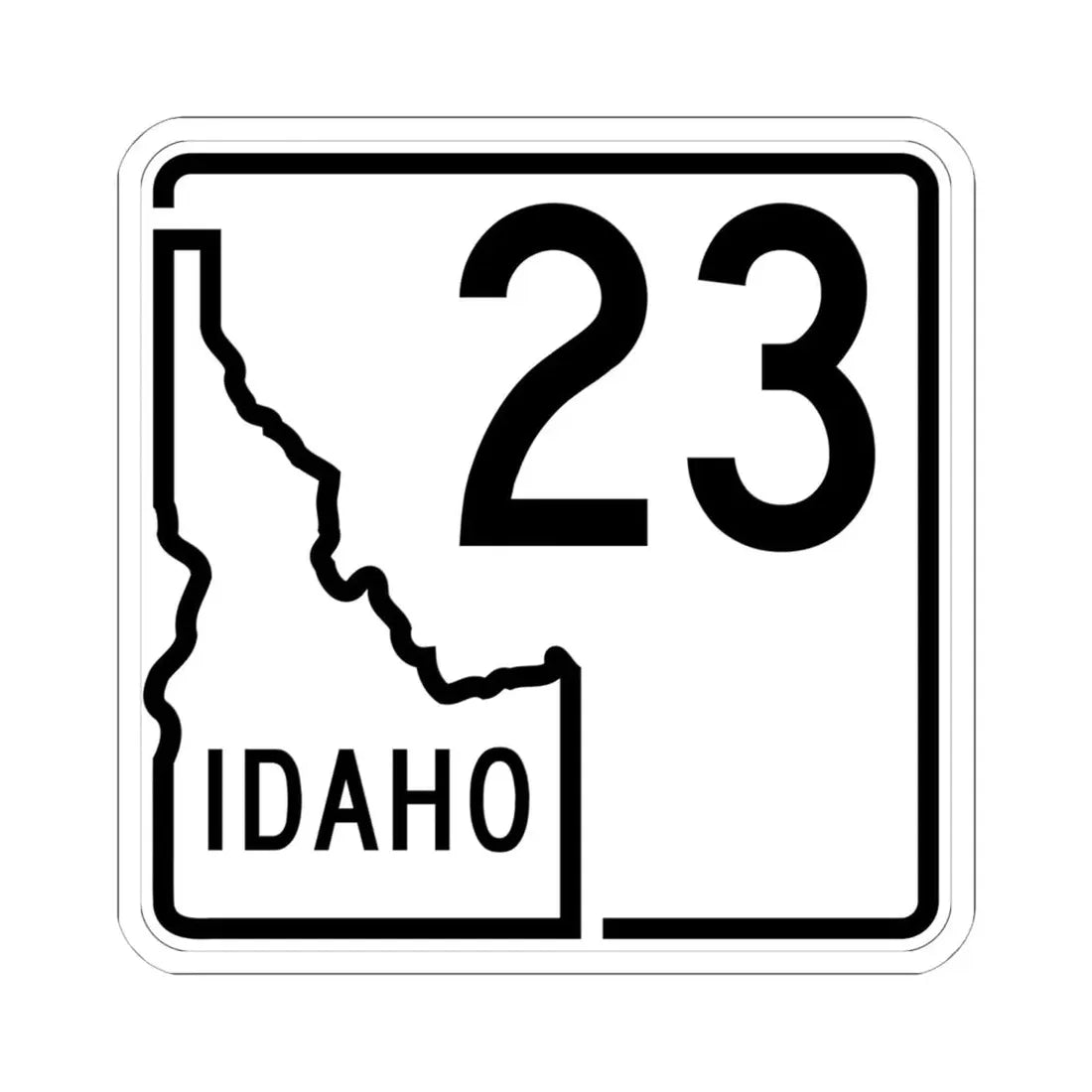 Idaho 23 1955 (Idaho) (Road Sign) STICKER Vinyl Kiss-Cut Decal 6 Inch White - The Sticker Space
