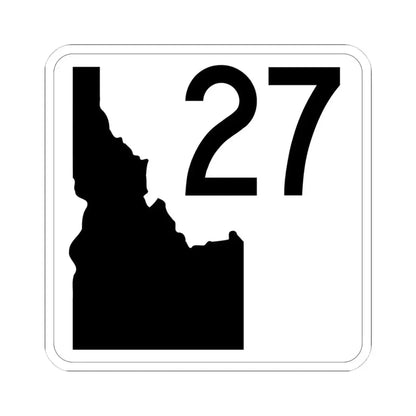 Idaho 27 (Idaho) (Road Sign) STICKER Vinyl Kiss-Cut Decal 4 Inch White - The Sticker Space