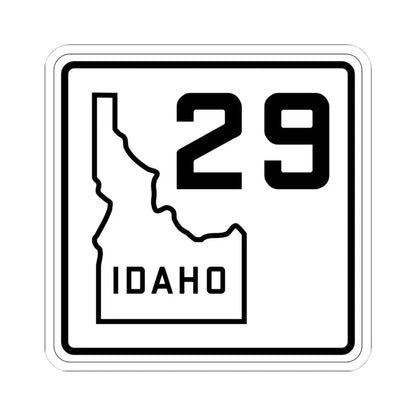 Idaho 29 1930 (Idaho) (Road Sign) STICKER Vinyl Kiss-Cut Decal 4 Inch White - The Sticker Space