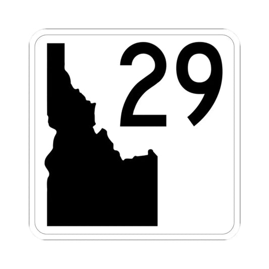 Idaho 29 (Idaho) (Road Sign) STICKER Vinyl Kiss-Cut Decal 2 Inch White - The Sticker Space