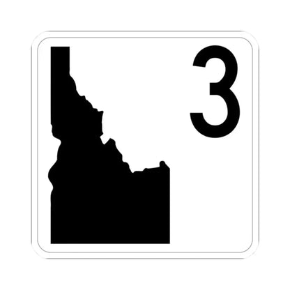 Idaho 3 (Idaho) (Road Sign) STICKER Vinyl Kiss-Cut Decal 2 Inch White - The Sticker Space