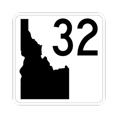 Idaho 32 (Idaho) (Road Sign) STICKER Vinyl Kiss-Cut Decal 3 Inch White - The Sticker Space