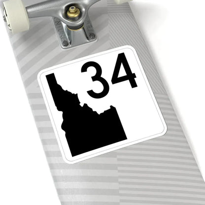 Idaho 34 (Idaho) (Road Sign) STICKER Vinyl Kiss-Cut Decal - The Sticker Space