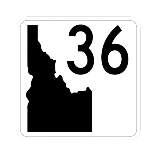 Idaho 36 (Idaho) (Road Sign) STICKER Vinyl Kiss-Cut Decal 2 Inch White - The Sticker Space