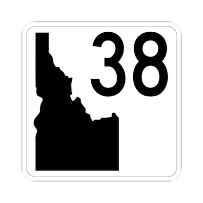 Idaho 38 (Idaho) (Road Sign) STICKER Vinyl Kiss-Cut Decal 3 Inch White - The Sticker Space