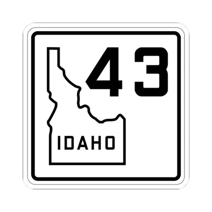 Idaho 43 1930 (Idaho) (Road Sign) STICKER Vinyl Kiss-Cut Decal 3 Inch White - The Sticker Space