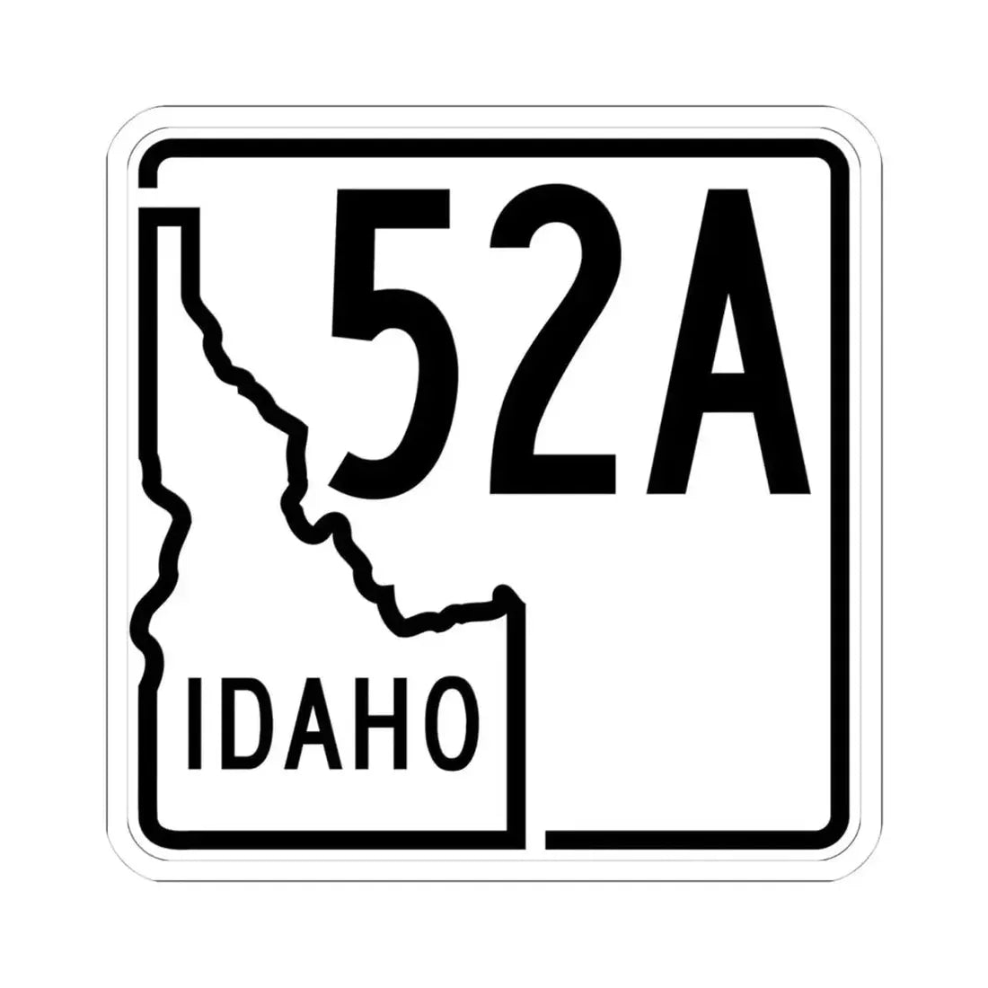 Idaho 52A 1955 (Idaho) (Road Sign) STICKER Vinyl Kiss-Cut Decal 4 Inch White - The Sticker Space