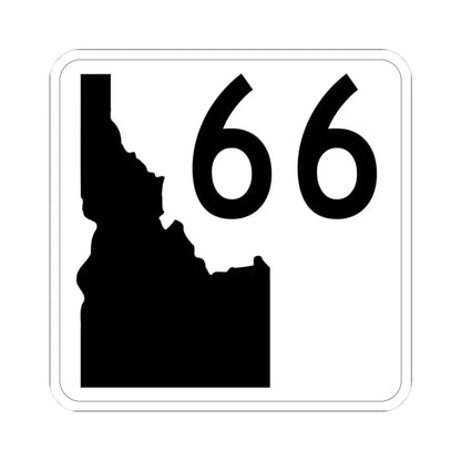 Idaho 66 (Idaho) (Road Sign) STICKER Vinyl Kiss-Cut Decal 3 Inch White - The Sticker Space
