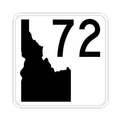 Idaho 72 (Idaho) (Road Sign) STICKER Vinyl Kiss-Cut Decal 4 Inch White - The Sticker Space