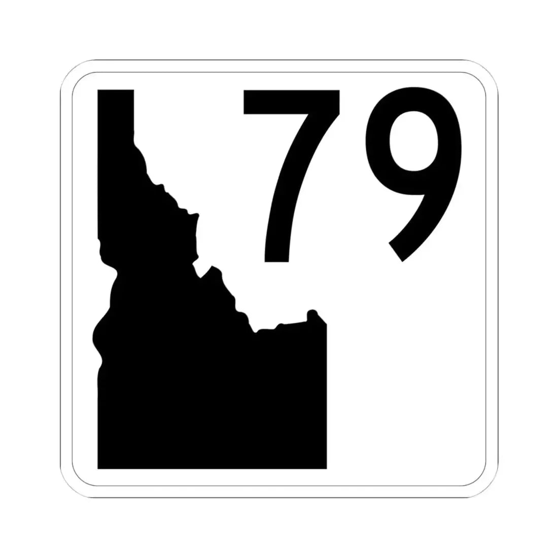 Idaho 79 (Idaho) (Road Sign) STICKER Vinyl Kiss-Cut Decal 4 Inch White - The Sticker Space