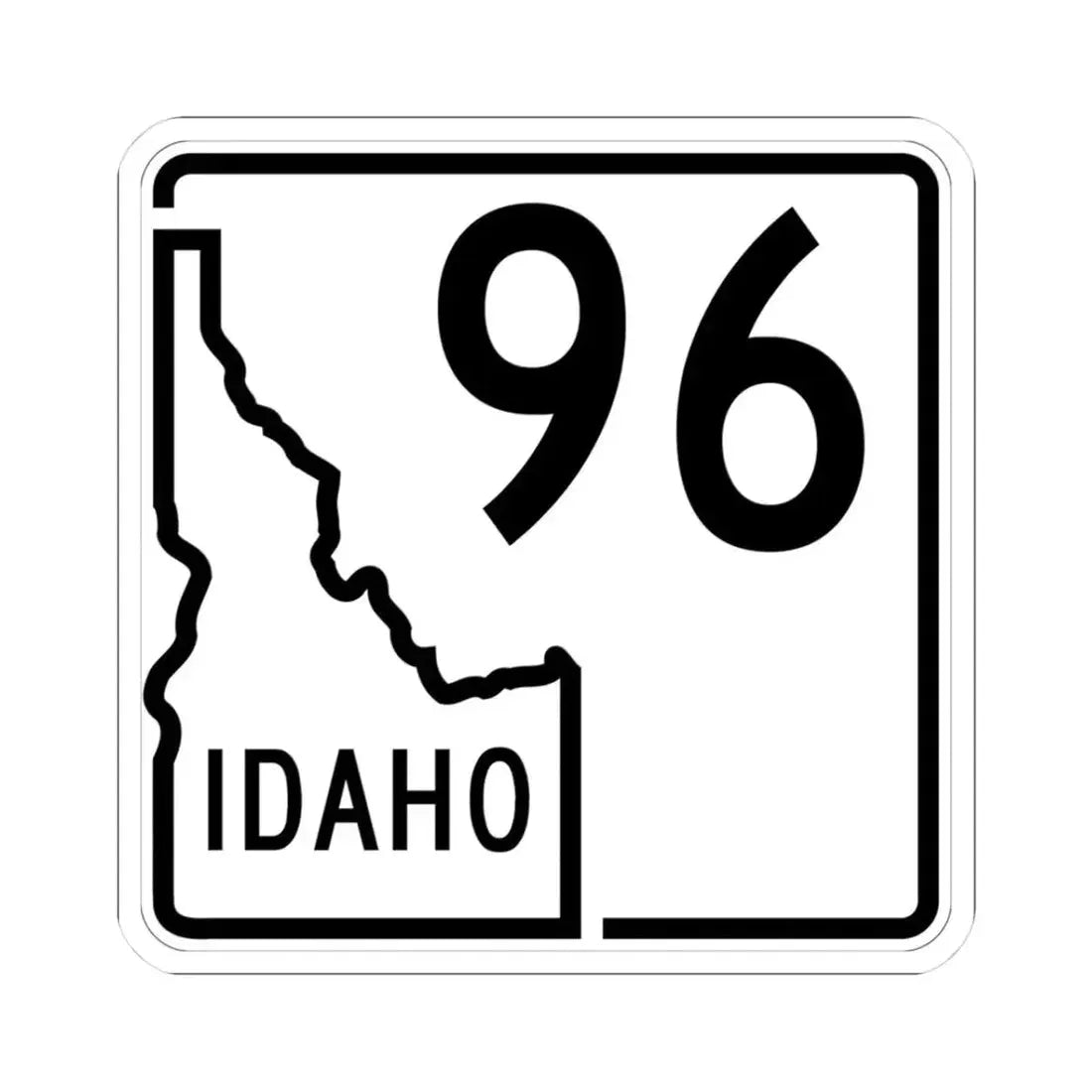 Idaho 96 1955 (Idaho) (Road Sign) STICKER Vinyl Kiss-Cut Decal 3 Inch White - The Sticker Space
