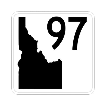 Idaho 97 (Idaho) (Road Sign) STICKER Vinyl Kiss-Cut Decal 3 Inch White - The Sticker Space