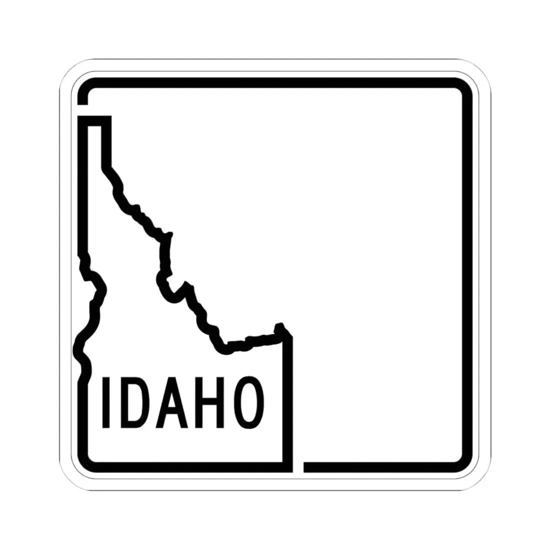 Idaho blank 1955 (Idaho) (Road Sign) STICKER Vinyl Kiss-Cut Decal 4 Inch White - The Sticker Space