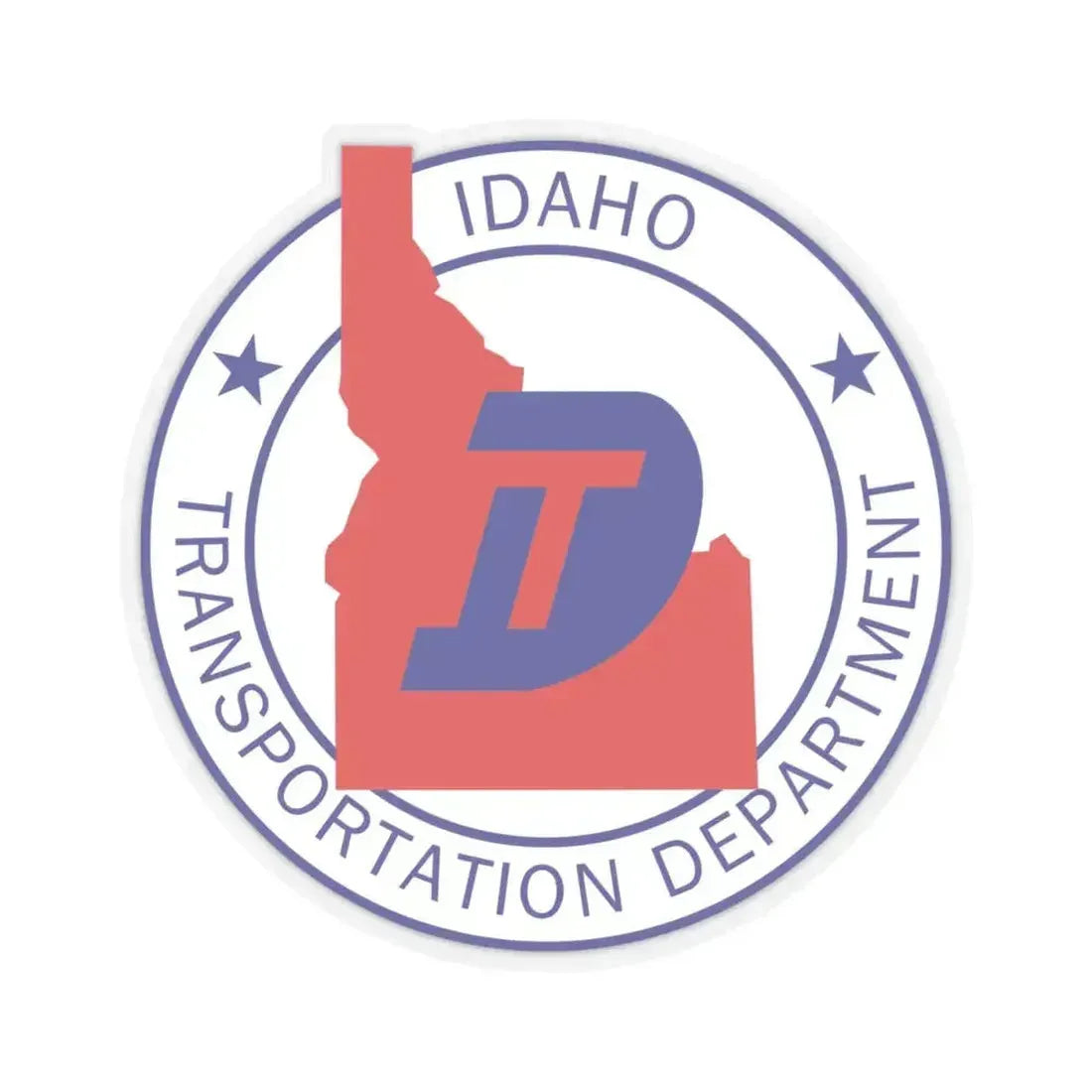 Idaho Department of Transportation - STICKER Vinyl Kiss-Cut Decal 4 Inch Transparent - The Sticker Space