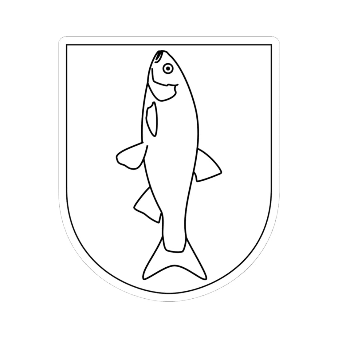 Idenor vapen (Sweden) (Coat of Arms) STICKER Vinyl Kiss-Cut Decal 4 Inch White - The Sticker Space