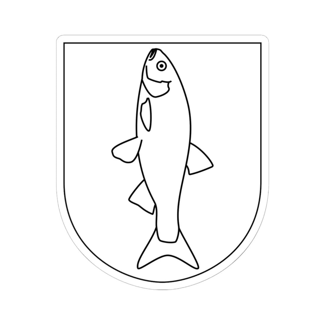 Idenor vapen (Sweden) (Coat of Arms) STICKER Vinyl Kiss-Cut Decal 6 Inch White - The Sticker Space