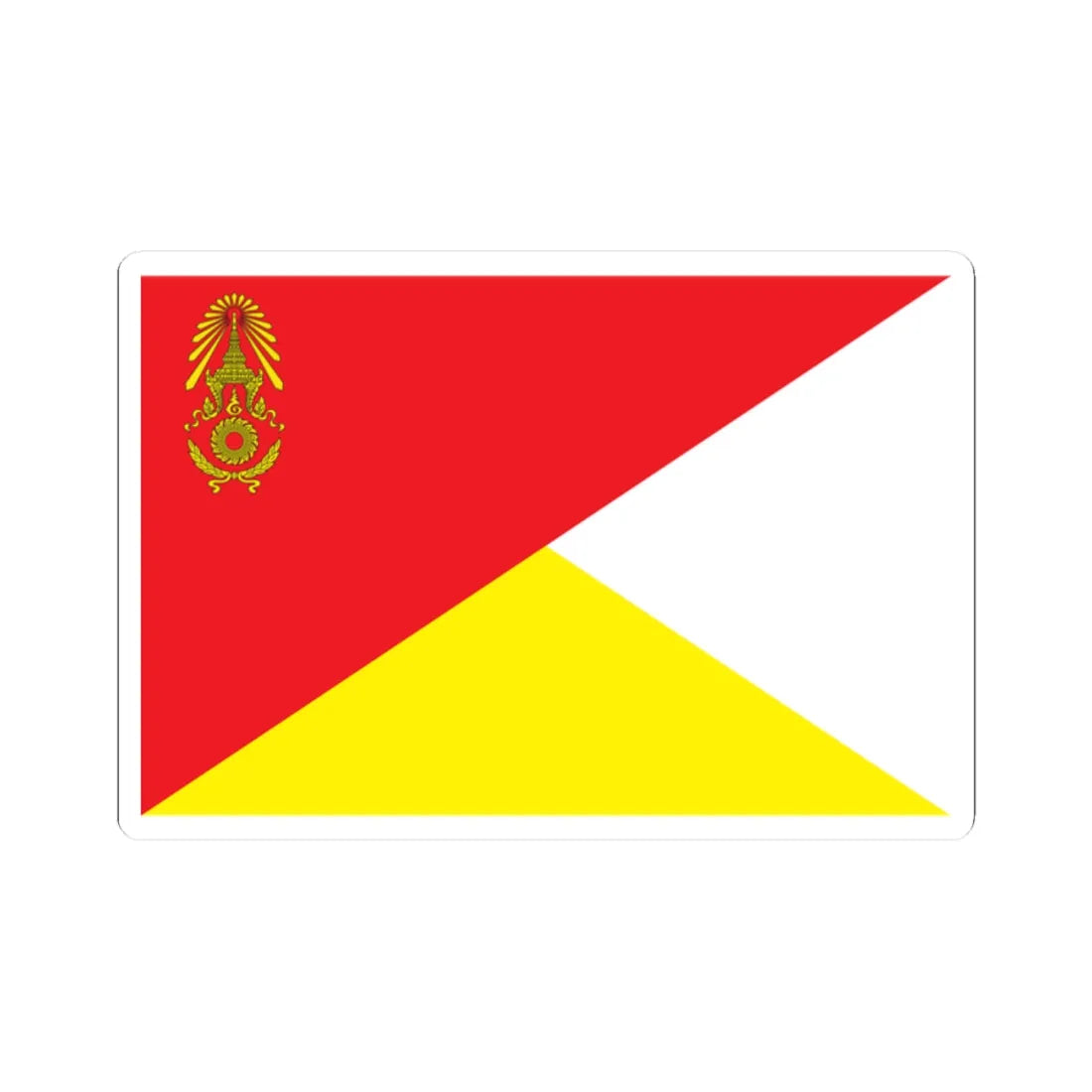 Identification Flag Thai Army Battalion Artillery (Thailand) STICKER Vinyl Kiss-Cut Decal 2 Inch White - The Sticker Space
