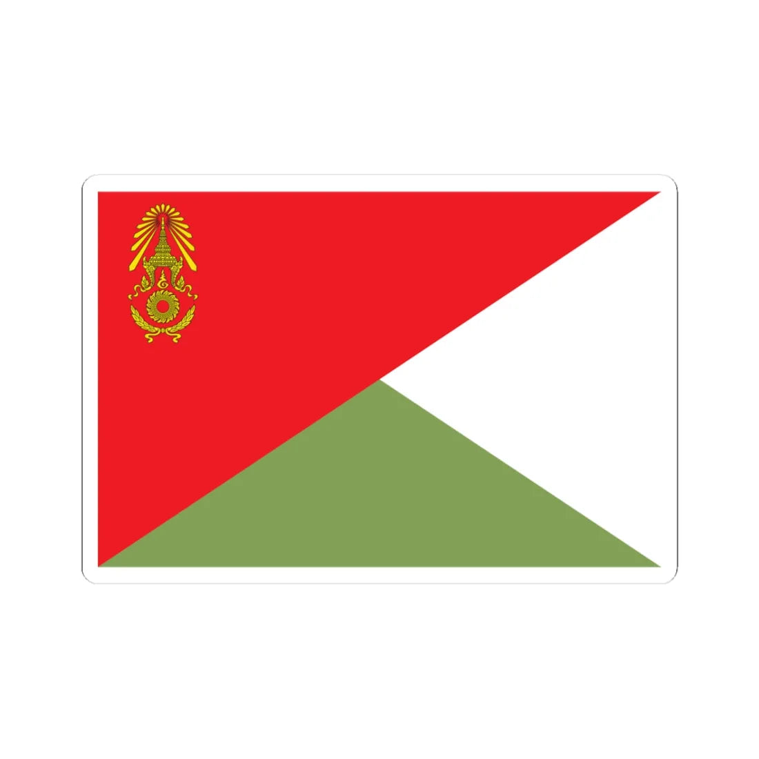Identification Flag Thai Army Battalion Development (Thailand) STICKER Vinyl Kiss-Cut Decal 3 Inch White - The Sticker Space
