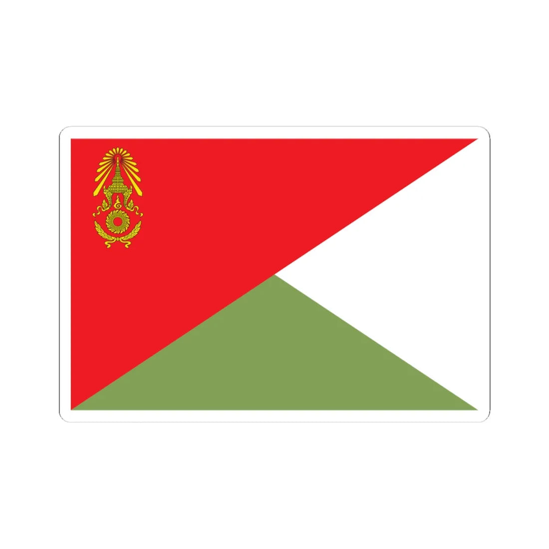 Identification Flag Thai Army Battalion Development (Thailand) STICKER Vinyl Kiss-Cut Decal 4 Inch White - The Sticker Space