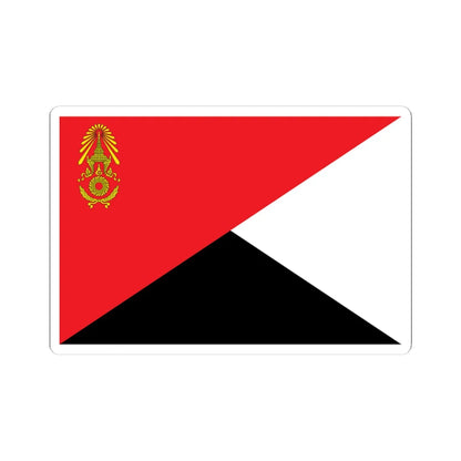Identification Flag Thai Army Battalion Engineer (Thailand) STICKER Vinyl Kiss-Cut Decal 4 Inch White - The Sticker Space