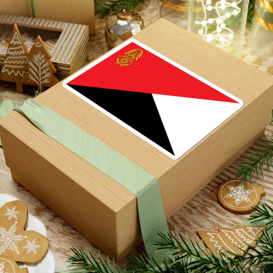 Identification Flag Thai Army Battalion Engineer (Thailand) STICKER Vinyl Kiss-Cut Decal - The Sticker Space