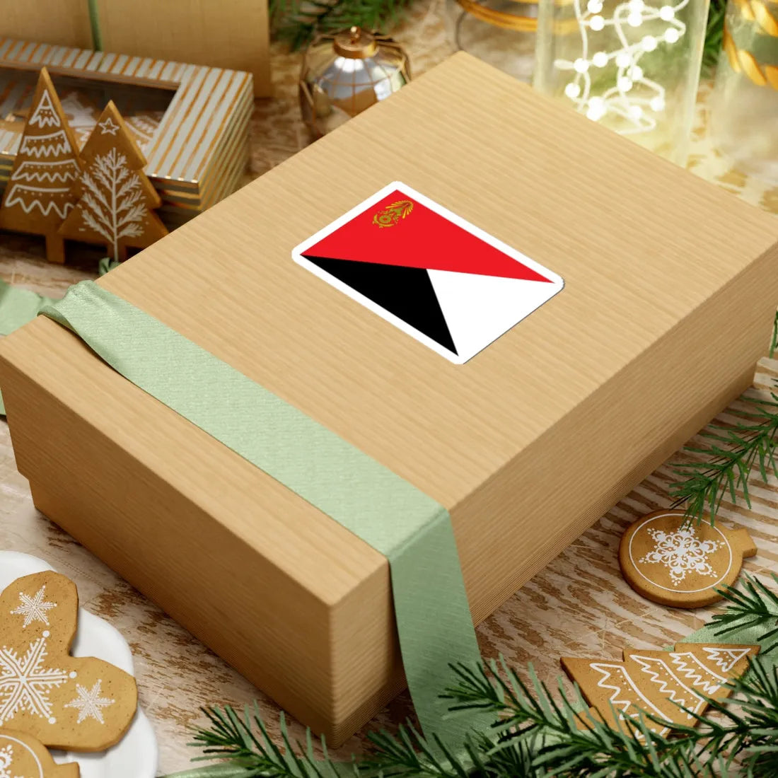 Identification Flag Thai Army Battalion Engineer (Thailand) STICKER Vinyl Kiss-Cut Decal - The Sticker Space