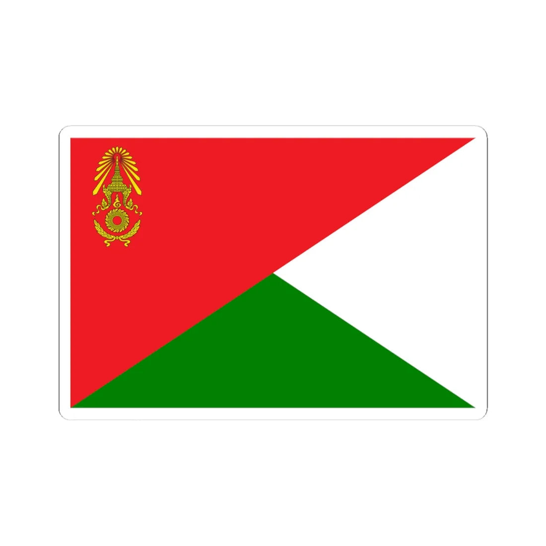 Identification Flag Thai Army Battalion Medical (Thailand) STICKER Vinyl Kiss-Cut Decal 4 Inch White - The Sticker Space