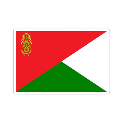 Identification Flag Thai Army Battalion Medical (Thailand) STICKER Vinyl Kiss-Cut Decal 4 Inch White - The Sticker Space