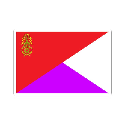 Identification Flag Thai Army Battalion Signal (Thailand) STICKER Vinyl Kiss-Cut Decal 2 Inch White - The Sticker Space