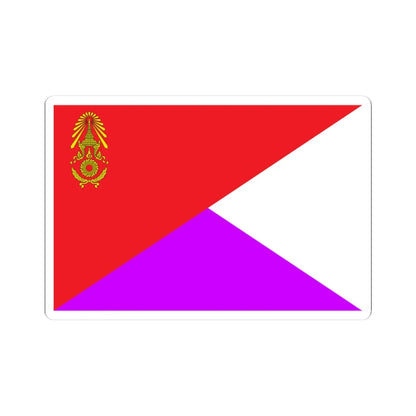 Identification Flag Thai Army Battalion Signal (Thailand) STICKER Vinyl Kiss-Cut Decal 3 Inch White - The Sticker Space