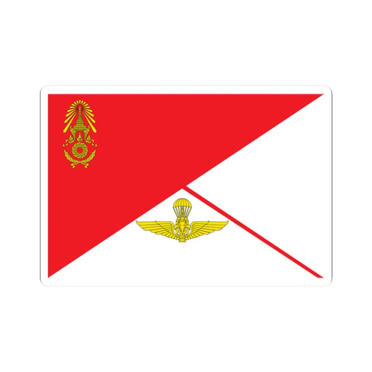 Identification Flag Thai Army Battalion Special Forces (Thailand) STICKER Vinyl Kiss-Cut Decal 2 Inch White - The Sticker Space