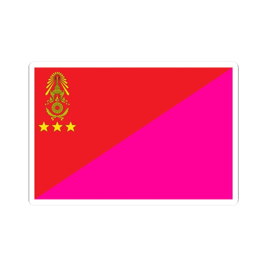 Identification Flag Thai Army Corps (Thailand) STICKER Vinyl Kiss-Cut Decal 2 Inch White - The Sticker Space