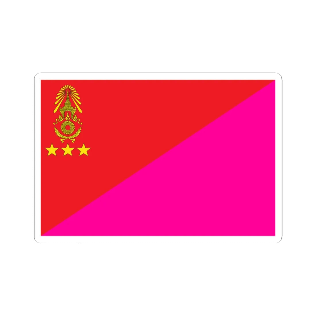Identification Flag Thai Army Corps (Thailand) STICKER Vinyl Kiss-Cut Decal 4 Inch White - The Sticker Space