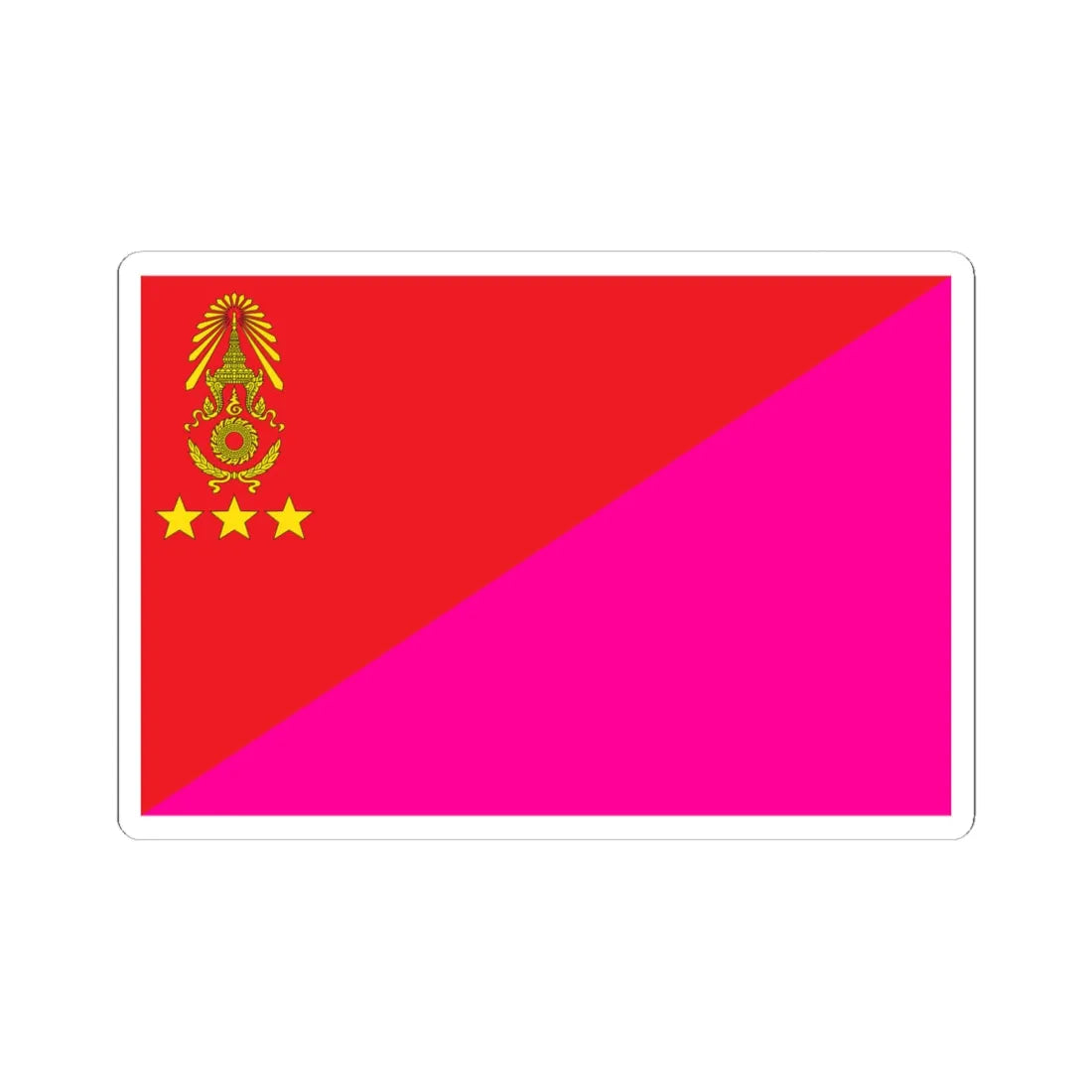Identification Flag Thai Army Corps (Thailand) STICKER Vinyl Kiss-Cut Decal 6 Inch White - The Sticker Space