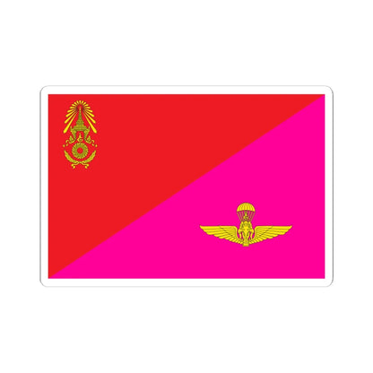 Identification Flag Thai Army Regiment Special Forces (Thailand) STICKER Vinyl Kiss-Cut Decal 6 Inch White - The Sticker Space