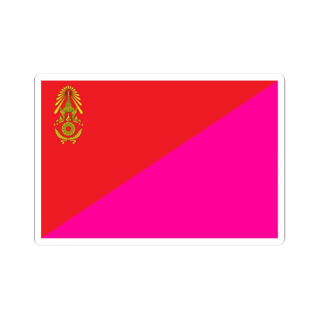 Identification Flag Thai Army Regiment (Thailand) STICKER Vinyl Kiss-Cut Decal 3 Inch White - The Sticker Space