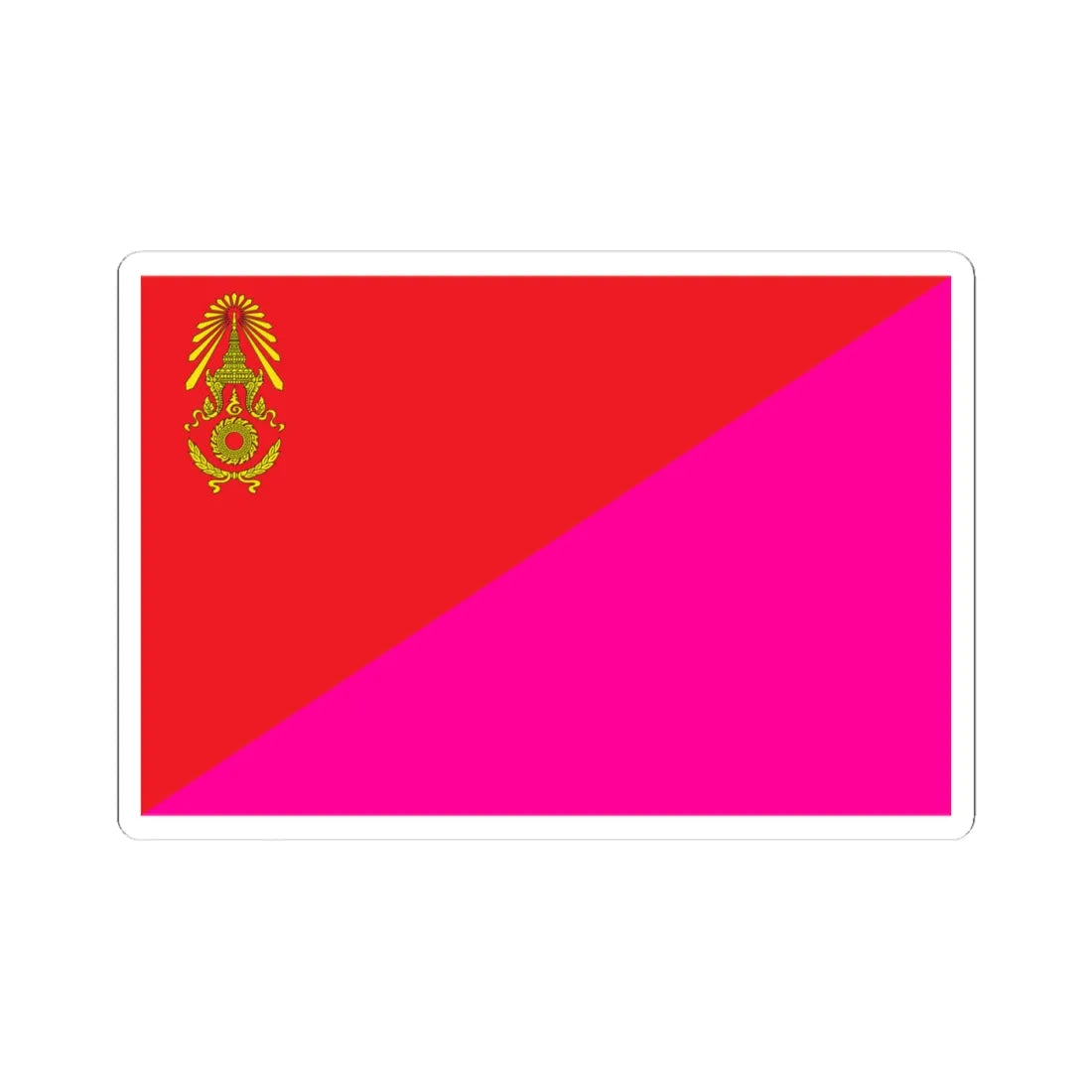 Identification Flag Thai Army Regiment (Thailand) STICKER Vinyl Kiss-Cut Decal 4 Inch White - The Sticker Space