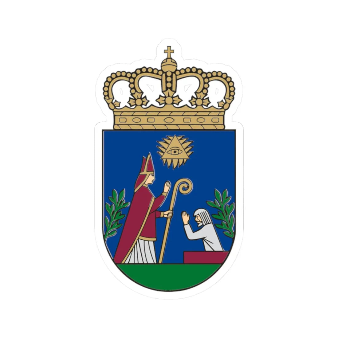 Žiežmarių herbas (Lithuania) (Coat of Arms) STICKER Vinyl Kiss-Cut Decal 2 Inch White - The Sticker Space