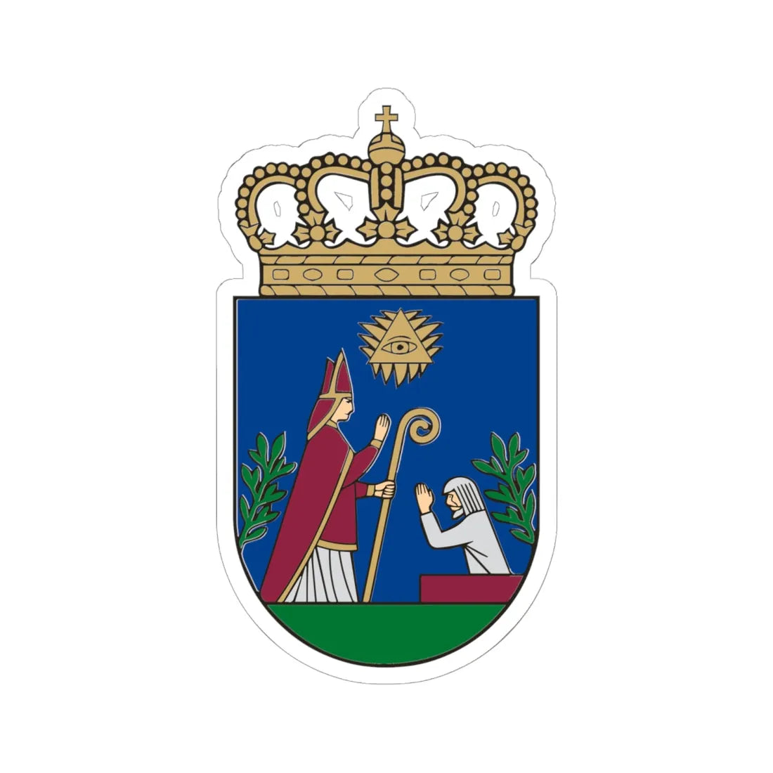 Žiežmarių herbas (Lithuania) (Coat of Arms) STICKER Vinyl Kiss-Cut Decal 6 Inch White - The Sticker Space